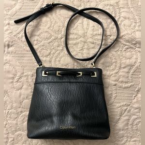 Calvin Klein Black Gold Crossbody Bag